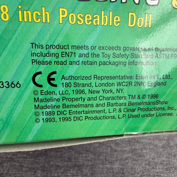 Madeline Vintage 1996 8” Poseable Doll NEW In Original Box Eden Collectible Toy - Picture 6 of 14